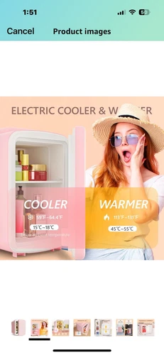 Small compact Pink Refrigerator